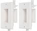 Buyer's Point Recessed Low Voltage Cable Wall Plate, Easy to Mount Outlet to Hide & Pass Tech Wires Through for HDMI, TV, Video, Audio, Network, Speaker Wires, Cord Concealer Cover Hider (2 Pack)