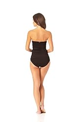 Anne Cole womens Solid Twist Front Shirred Bandeau