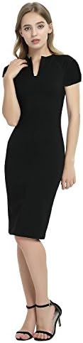 LoyoLady Handmade Women's Audrey Hepburn Style Cap Sleeve Cocktail Tea Bodycon Pencil Dress (XL)