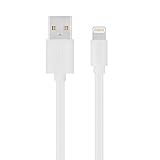 [Apple MFi Certified] Lightning to USB Cable w/Unique Tangle Free Flat Style - 4 Ft (1.2m) Length with Slim Connector Head for iPhone, iPad & iPhone (White) by Chromo Inc®