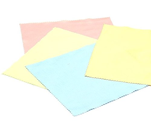 VNDEFUL 20pcs Colorful Jewelry Cleaning Cloth Polishing Cloth for Sterling Silver Gold Platinum and Lens Glasses Screens Watches Coins Instruments