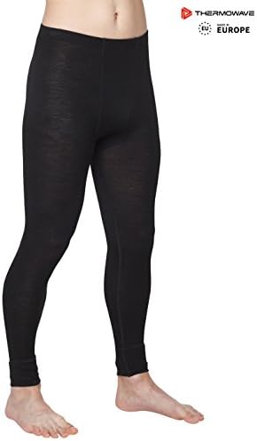 Thermowave MERINO WARM/Mens 100% Merino Wool Thermal Pants/BLACK - M