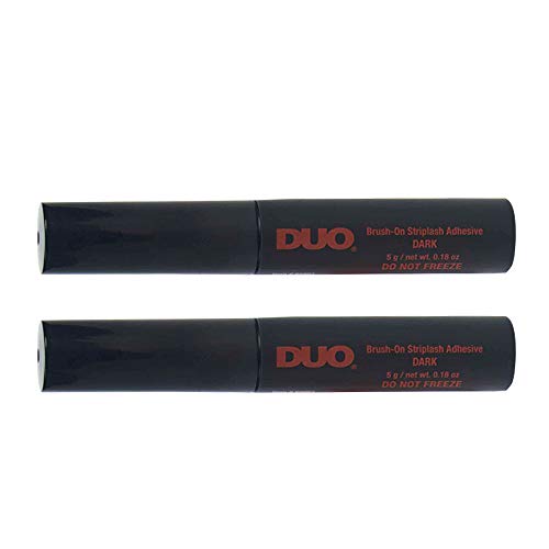 DUO Brush-on Strip Lash Adhesive, Dark, 0.18oz, 2-Packs