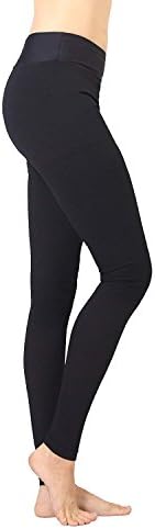 Extra Firm Footless Graduated Compression Microfiber Leggings Opaque Pants (20-30 mmHg) with Control Top (Large)