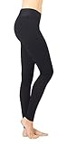 Extra Firm Footless Graduated Compression Microfiber Leggings Opaque Pants (20-30 mmHg) with Control Top (Large)