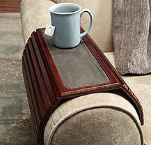 16.5" Wood Flexi Sofa/Arm Chair Table - Brown (Certified Refurbished)