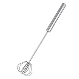 LYTIVAGEN Egg Whisk Stainless Steel 12 Inch Hand Whisk Pressure Rotation Semi-automatic Whisk For Egg Cream Stirring Milk Frother Coffee Blender Kitchen Tools