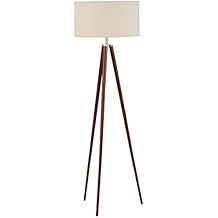 Stone & Beam Modern Tripod Floor Lamp, with Bulb, Ivory Shade, 19.0" x 19.0" x 61.0", Ivory