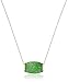 Amazon Collection 14k Yellow Gold Green Jade Carved Tube Pendant Necklace, 18
