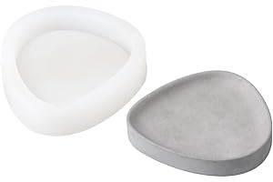 BOOWAN NICOLE Concrete Tray Mold DIY Handmade Jewelry Tray Mould for Cement, Plaster, Clay
