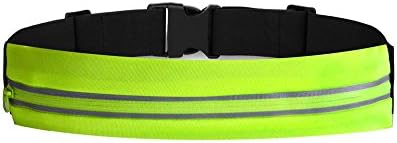 No Bounce Expandable Running Belt. Easily Fits iPhone 6 Plus, iPhone 6 and Samsung Phones. Extremely Light Weight, Water Resistant, Compact and Durable. Holds Wallets and Keys and Other Items (Green)