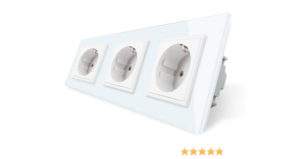 livolo enchufe adaptador triple schuko enchufe Color blanco ...