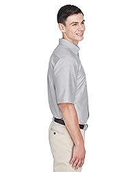 UltraClub Men's Classic Wrinkle-Free Short-Sleeve