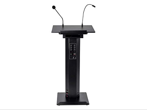 Monoprice Commercial Audio 60W Powered Lectern with Gooseneck Microphone and LED Light (No Logo) - Thumbnail 2