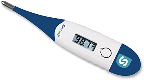 [2019] Clever Choice Digital10: Oral, Underarm, Rectal Thermometer - 10 Second Readings, Waterproof, Flexible Tip, Protective Case, Fever Alert, Memory Recall, FDA Approved, Lifetime Guarantee