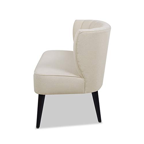 Jennifer Taylor Home Becca Channeled Tufted Settee, Sky Neutral