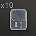 eTECH 10 Pack Clear Plastic SD/SDHC/SDXC/MicroSD/MicroSDHC/MicroSDXC Card Case Holder for SanDisk/Kingston/Transcend/Samsung (Plastic Case Only, Memory Card Not Included)