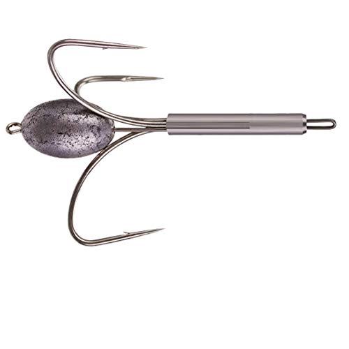 Abaodam 2 x faltbare Angelhaken mit drei Ankern, Haken mit Sinker, Angelzubehör (Silber) – Bild 8
