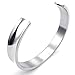 KONOV Mens Womens Stainless Steel Bracelet, Cuff Bang, Silver