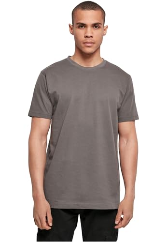 Camiseta básica para Hombre, Cuello Redondo, Corte Regular, algodón, Tallas XS a 5XL, Gris Oscuro, XL