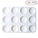 Amersumer 30 PCS Plastic Paint Palettes Rectangular Watercolor Palette Painting Tray for DIY Craft and Art Painting(White)
