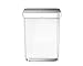 simplehuman 55 Liter Rectangular Kitchen Step Soft-Close Lid, White Stainless Steel Trash can