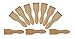 BICB Wooden Raclette Spatula for Non-stick Pans | Baking Utensils Set | Kitchen Tools & Gadgets - Great Bakeware for Cooking and Decorating (Set of 10)
