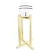 Porcelain Water Dispenser Blue Stripe with Wooden Stand
