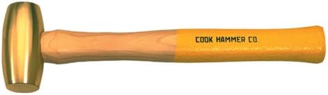 COOK Brass Hammer - Face Diameter: 1-1/8" Handle Length: 12"