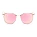 VeBrellen Plastic Frame Unisex Sunglasses Polarized TAC Mirrored Colorful Lens Driving Glasses UV400 (Pink Frame With Pink Lens, 54)