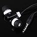 CN-Outlet Wholesale Bulk Individually Bagged Earbuds Headphones 100 Pack for iPhone, Android, MP3 Player(Black)
