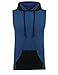 Coofandy Mens Summer Hipster Hip Hop Sleeveless Lace-up Hooded T-shirts with Pockets