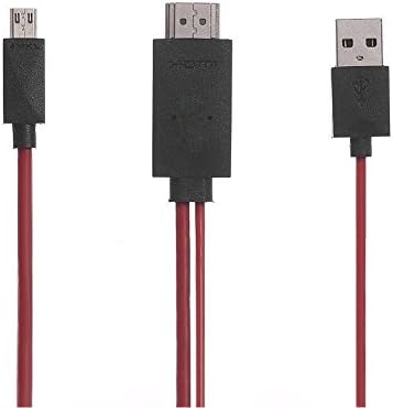 Oxtech 6.5 Feet(Both MHL to HDMI and USB Power Cable) MHL 11 Pin Micro USB to HDMI Adapter Cable 1080P HDTV for Samsung Galaxy S5, S4, S3, Note 3, Note 2, Galaxy Tab 3 8.0, Tab 3 10.1, Tab Pro, Galaxy Note 8, Note Pro 12.2(NOT for Tab 3 7.0, Note 10.1, Note 3 N9008V)