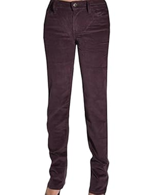 Calvin Klein Womens Straight Leg Corduroy Pants (Spiced Burgundy, 4X30)