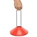 Crown Sporting Goods Set of 12 Soft Orange Disc Cones with Metal Transportation Caddy
