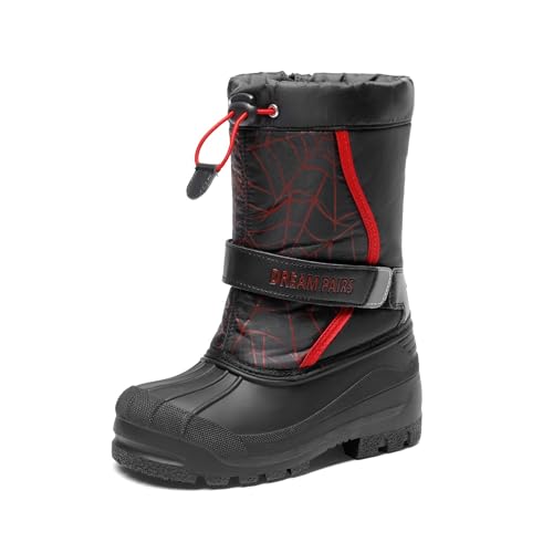DREAM PAIRS Boys & Girls Mid Calf Water-Resistant Winter Snow Boots for Toddler/Little/Big Kid