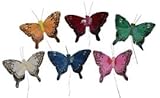 Artificial Feather Butterflies 3 Inch 24 Pieces New