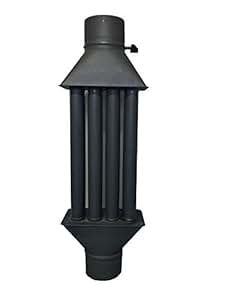 Intercambiador de calor XL para estufa de leña con chimenea, diámetro