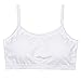 VeaRin Big Girls' Cotton Training Crop Bra with Padding,Starter Bras for Girls Pack of 4 White