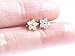 ONE PIECE 16g 1.2mm 316L surgical stainless steel CZ Flower Stud Earring Nickel Free Lead Free