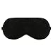 LISITER 2-in-1 Sleep Eye Mask with Ear Plugs and Travel Pouch, Adjustable Black Night Sleep Mask for Men Women, Soft Comfort Eye Shade Cover for Sleeping, Travel, Nap, Yoga Meditation