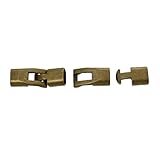Housweety 5 Sets Bronze Tone Hook Clasps 24x12mm for Leather Bracelet