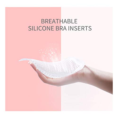 Silicone Bra Inserts, VENHOL Bra Pads Inserts Clear Silicone Gel Push Up Breast Cups, Suitable for Bra/Swimsuit/Sports Bra, 1 Pair