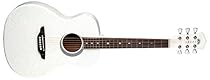 Luna Aurora Borealis 3/4-Size Acoustic Guitar - White Pearl Sparkle
