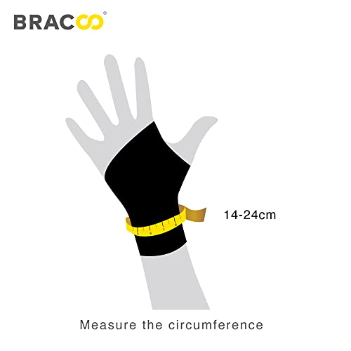 Bracoo Adjustable Wrist Wrap - Breathable Compression Support For Carpal Tunnel, Tendonitis, Gym & Recovery, Gray - View #8