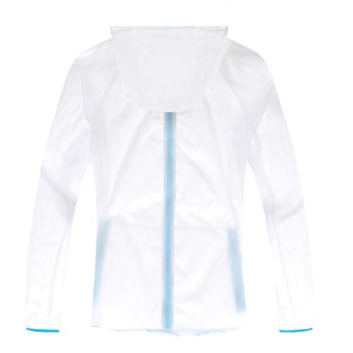 Colmkley Women Men Colorful Windproof Outdoor Bicycle Sports Suncreen Jacket White - Thumbnail 2