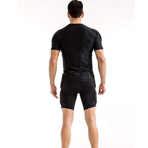 image for TOPWISE Men's Sports Shock Rash Guard Compression Padded Shirt Soccer 