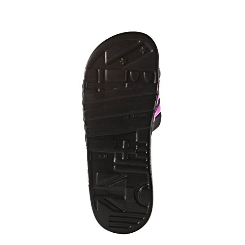 adidas Women's Adissage Slides Sandal, Black/Night Metallic/Shock
