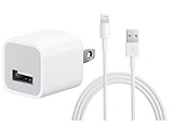 Enticing Apple Charger 2Amp USB Power Adapter Wall Charger and 1M/3ft Apple Certified Lightning To USB Cable for iPhone 5/5c/5s/6/6s/6 Plus