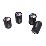 Valve Stem Caps, Runfish Tire Valve Stem Caps For B-M-W, M logo Black